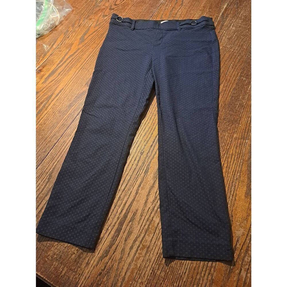 Maurices Size Small Navy Blue Pull-On Capri Pants Elastic Waist Belt Loops